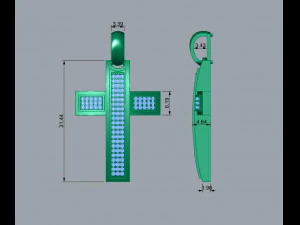 Cross Pendand 3D Print Model