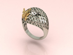 Butterfly ring 3D 打印模型