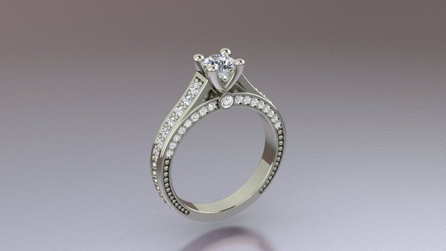 Fashion diamods ring 3D प्रिंट मॉडल .c4d .max .obj .3ds .fbx .stl .blend 