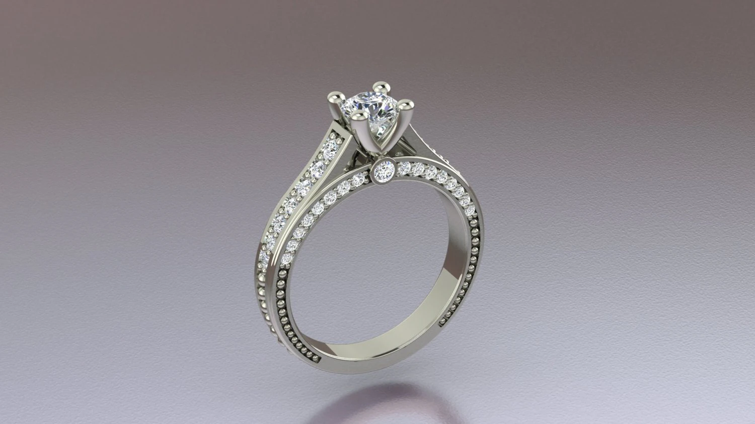 Fashion diamods ring 3D Print Model .c4d .max .obj .3ds .fbx .stl .blend 