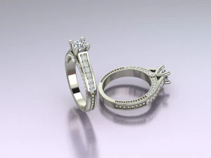 Fashion diamods ring 3D Print Model