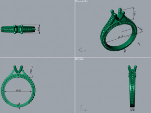 Fashion diamods ring 3D प्रिंट मॉडल