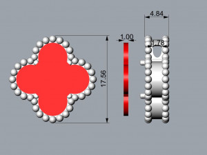 Fashion Jewelery Pendant Modello di stampa 3D