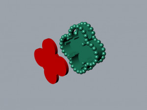 Fashion Jewelery Pendant Modello di stampa 3D