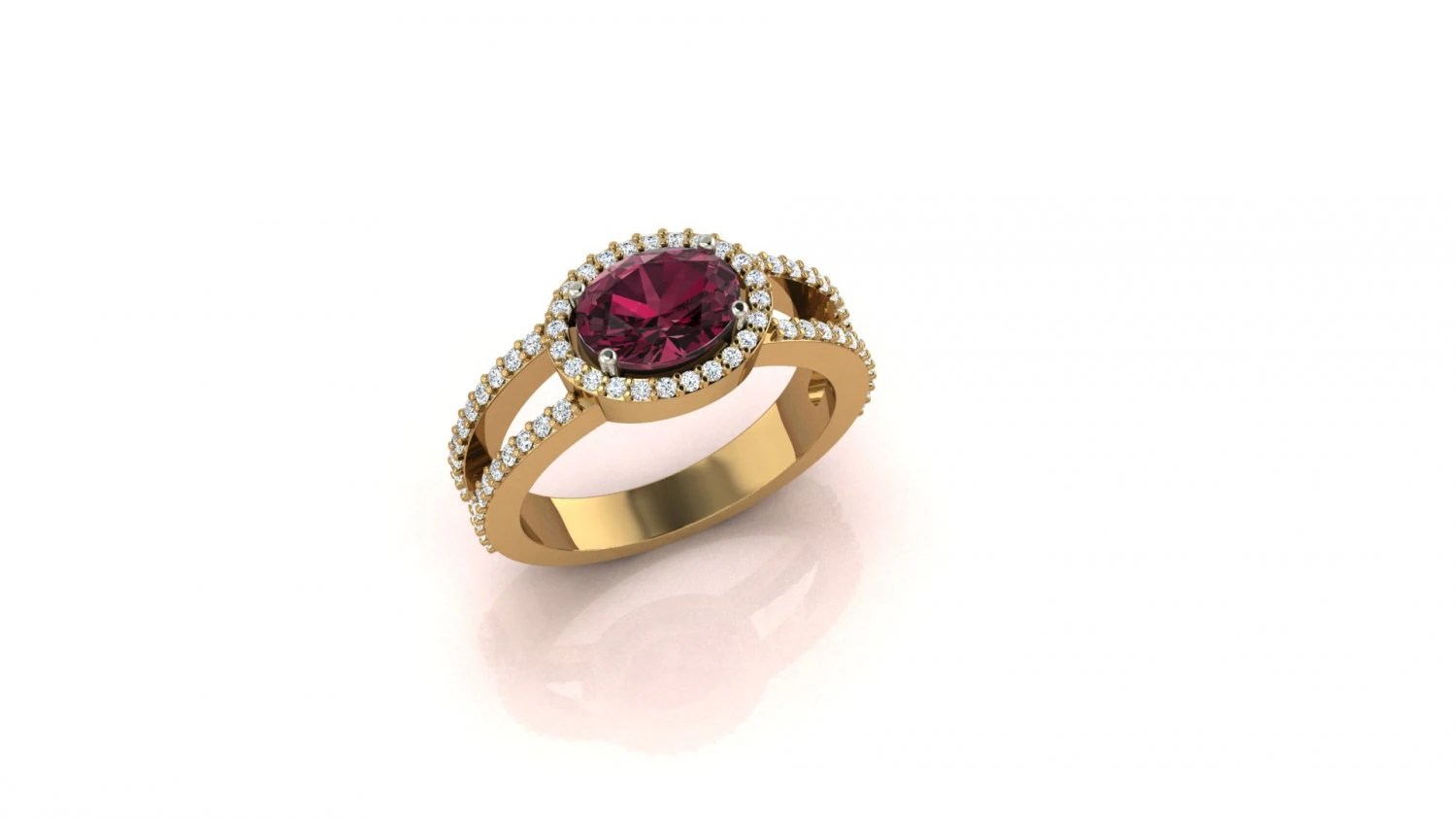 Ring Oval 3D Print Model .c4d .max .obj .3ds .fbx .stl .blend