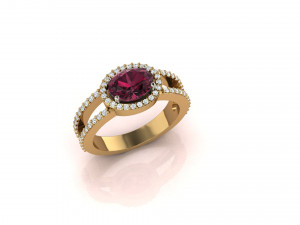 Ring Oval Modelo de Impressão 3D