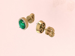 Oval Earrings Modelo de Impressão 3D