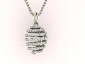 エッグファッションジュエリーペンダント 3Dプリントモデル