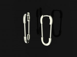 Earrings Safety Pins Modelo de Impressão 3D