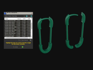 Earrings Safety Pins Modelo de Impressão 3D