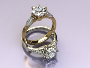 Baguettes Ring 3D प्रिंट मॉडल