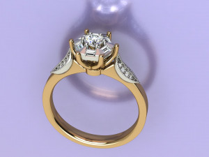 Baguettes Ring Model Cetak 3D