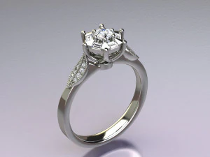 Baguettes Ring 3D Print Model