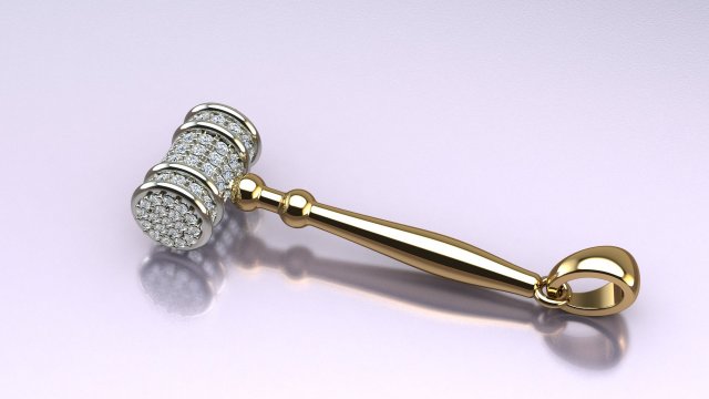 Hammer pendant 3Dプリントモデル .c4d .max .obj .3ds .fbx .stl .blend 