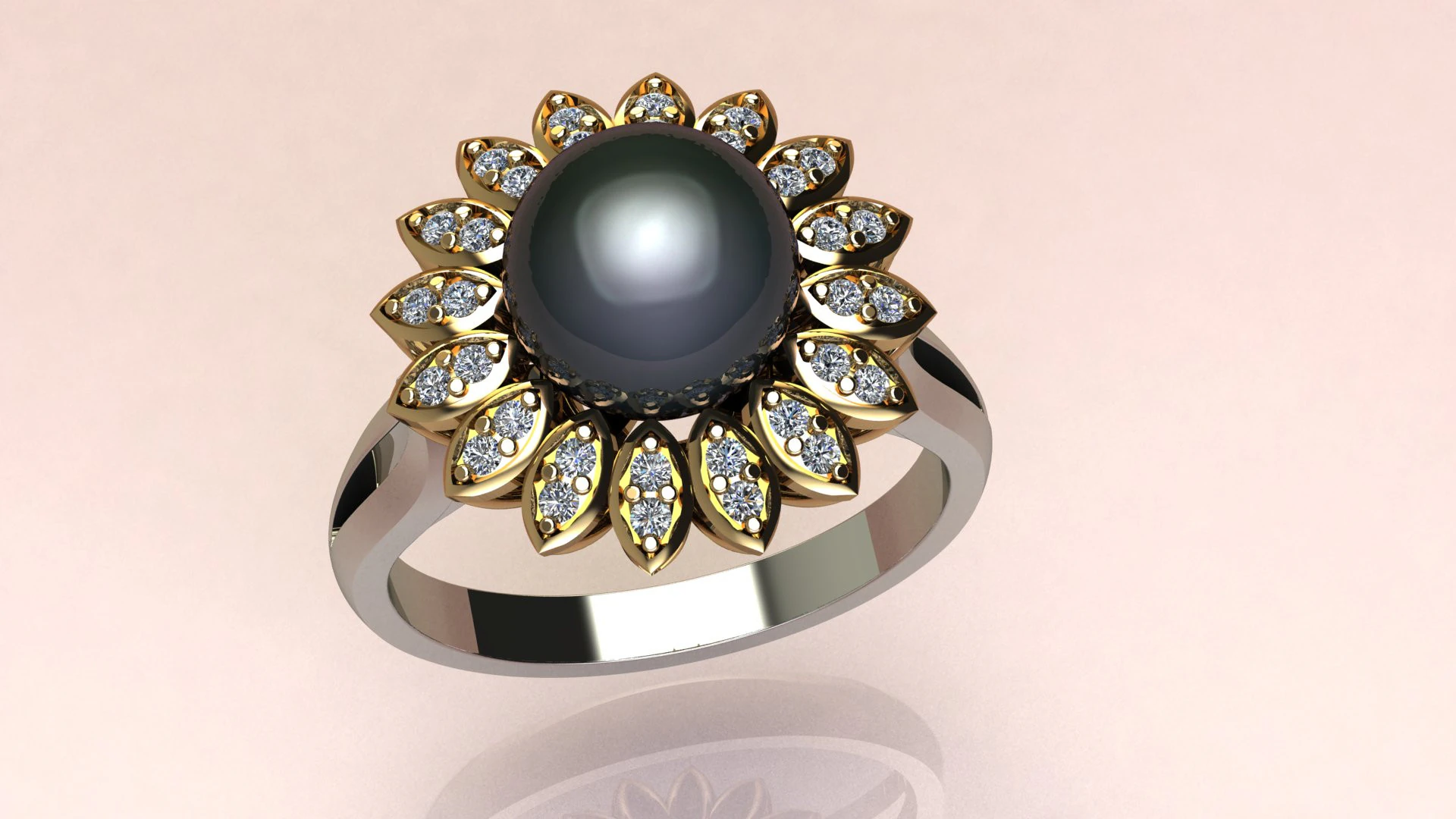 Ring chamomile 3D Print Model .c4d .max .obj .3ds .fbx .stl .blend 