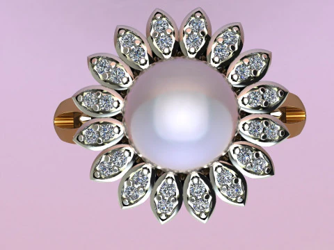 Ring chamomile 3D Print Model