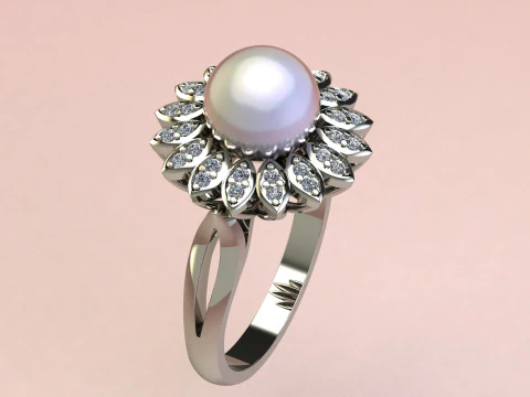 Ring chamomile 3D Print Model
