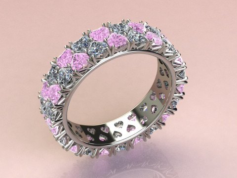 Ring Hearts Model 3D