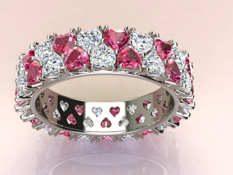 Ring Hearts 3D Model