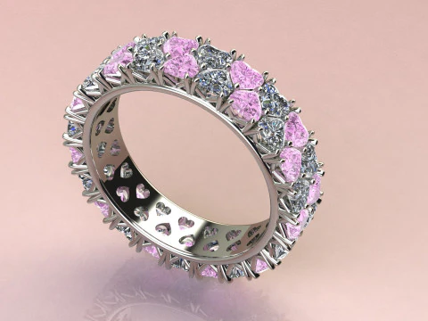 Ring Hearts 3D Model
