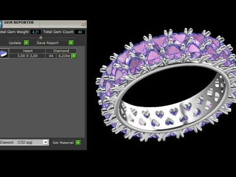 Ring Hearts 3D Model