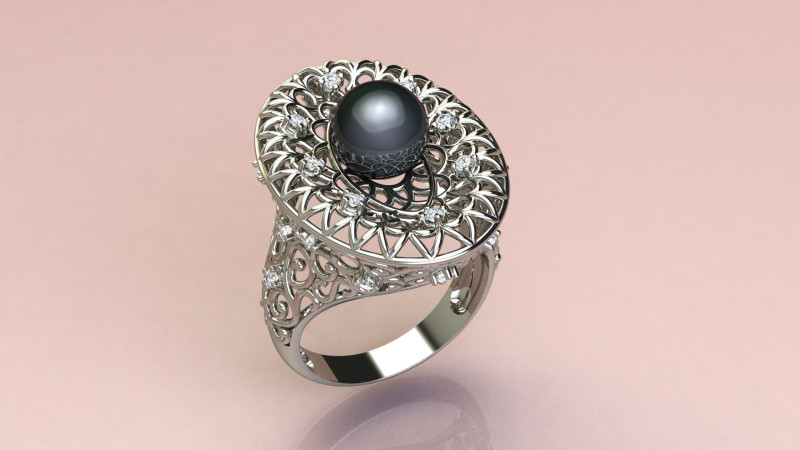 Ring and Pearl Modèles 3D en vedette .c4d .max .obj .3ds .fbx .stl .blend 
