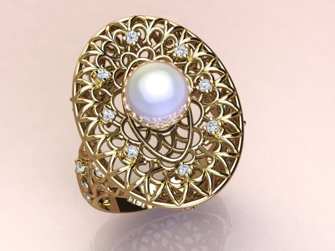 Ring and Pearl Modèles 3D en vedette