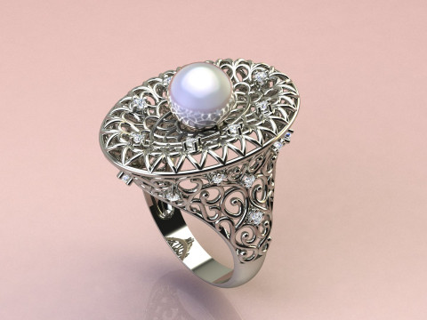 Ring and Pearl Modèles 3D en vedette
