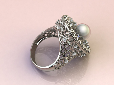 Ring and Pearl Modèles 3D en vedette