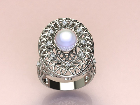 Ring and Pearl Modèles 3D en vedette