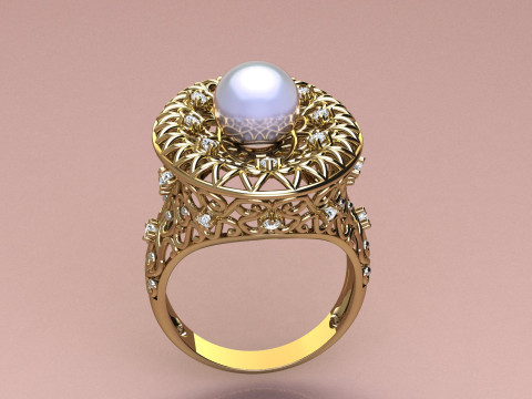 Ring and Pearl Modèles 3D en vedette
