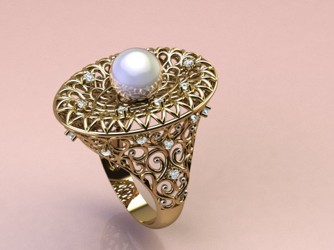 Ring and Pearl Modèles 3D en vedette