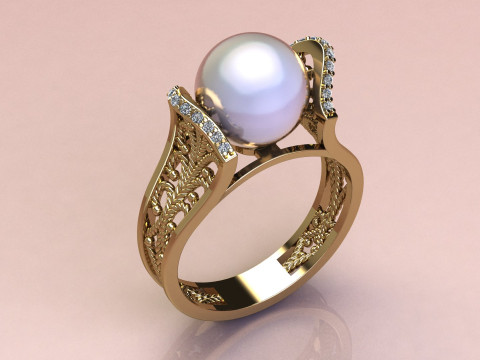 Ring Pearl fashion Modelo de impresión 3D