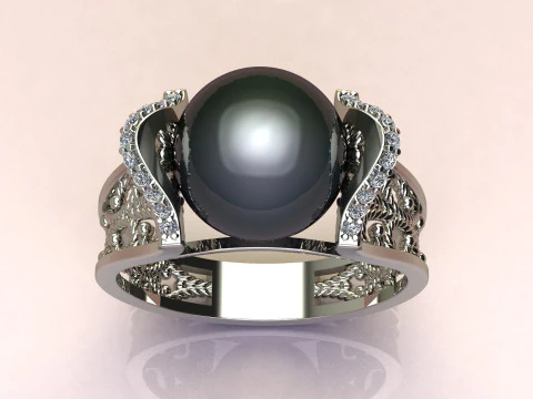 Ring Pearl fashion 3D Print Model