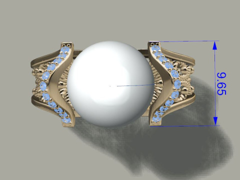 Ring Pearl fashion 3D Baskı Modeli