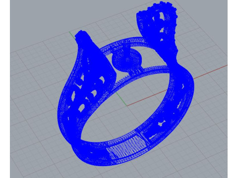 Ring Pearl fashion 3D Baskı Modeli