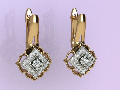 Earrings Cushions 3D Baskı Modeli