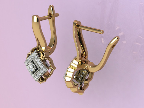 Earrings Cushions Modelo de Impressão 3D