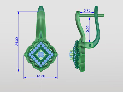 Earrings Cushions Modelo de Impressão 3D