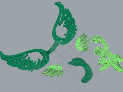 Swan with a pearl 3D Print Model