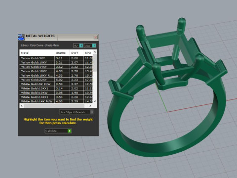 Emerald Ring 3D Print Model