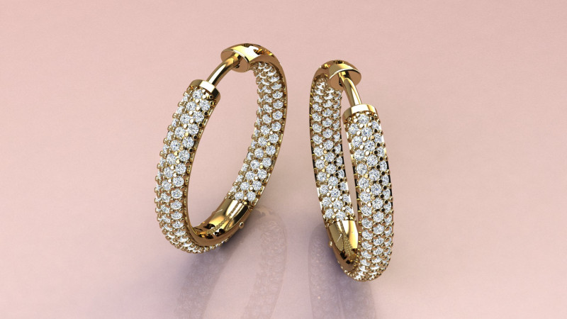Earrings fashion Modèles 3D en vedette .c4d .max .obj .3ds .fbx .stl .blend