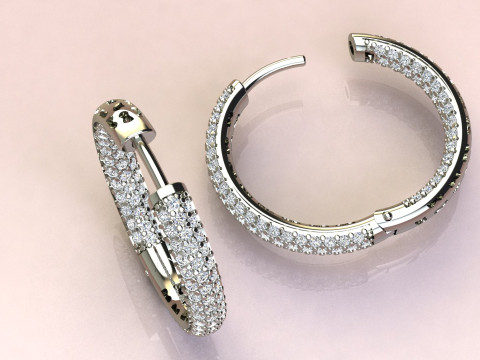 Earrings fashion Modèles 3D en vedette