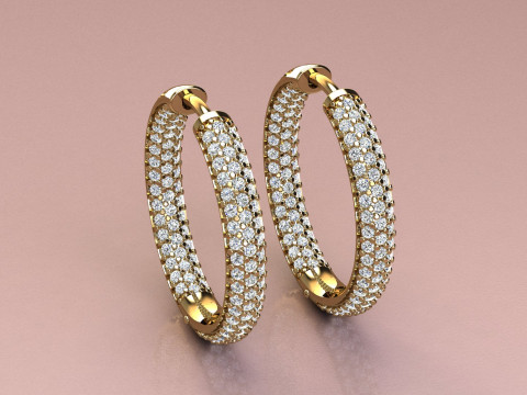 Earrings fashion Modèles 3D en vedette