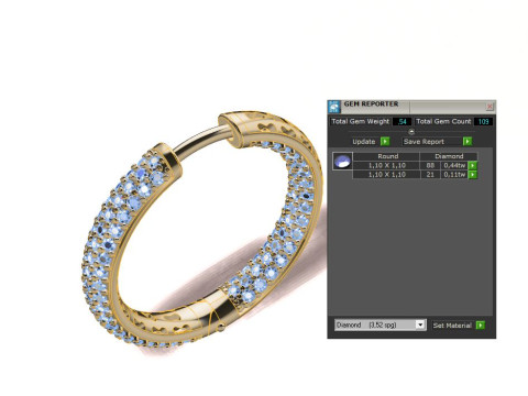 Earrings fashion Modèles 3D en vedette