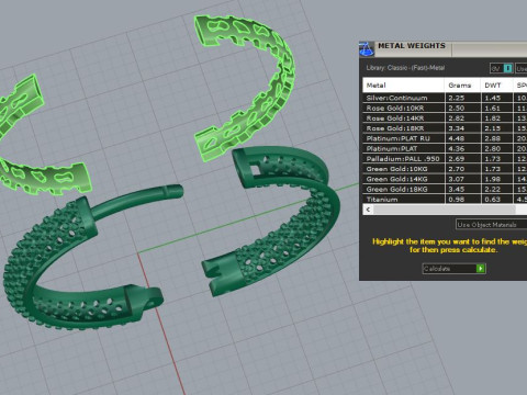 Earrings fashion Modèles 3D en vedette