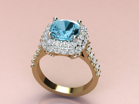 Cushion Ring 3D 프린트 모델
