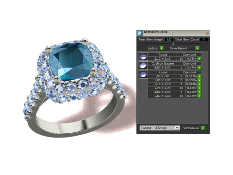 Cushion Ring 3D 프린트 모델