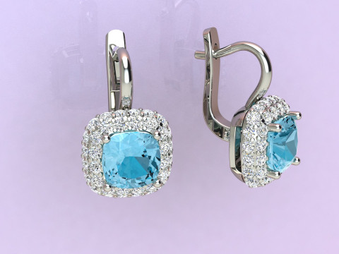 Cushion Earrings Modelo de impresión 3D