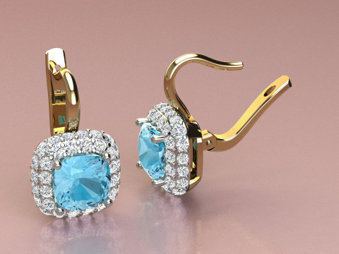 Cushion Earrings Modelo de Impressão 3D